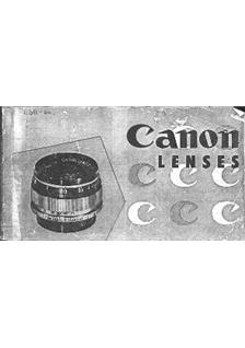 Canon S Lenses manual. Camera Instructions.